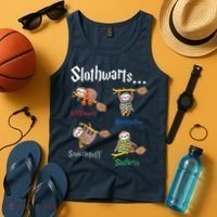 Harry Slothwarts Funny Birthday Gift Sloth Tank Top thumb 4