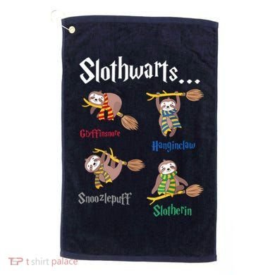 Harry Slothwarts Funny Birthday Gift Sloth Golf Towel
