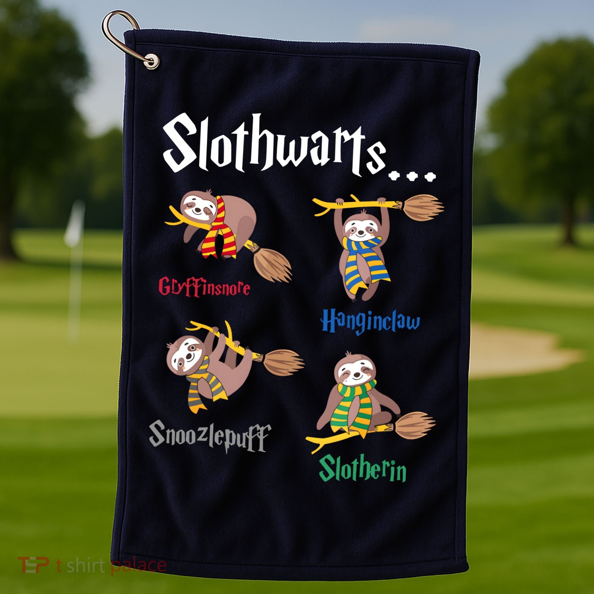 Harry Slothwarts Funny Birthday Gift Sloth Golf Towel