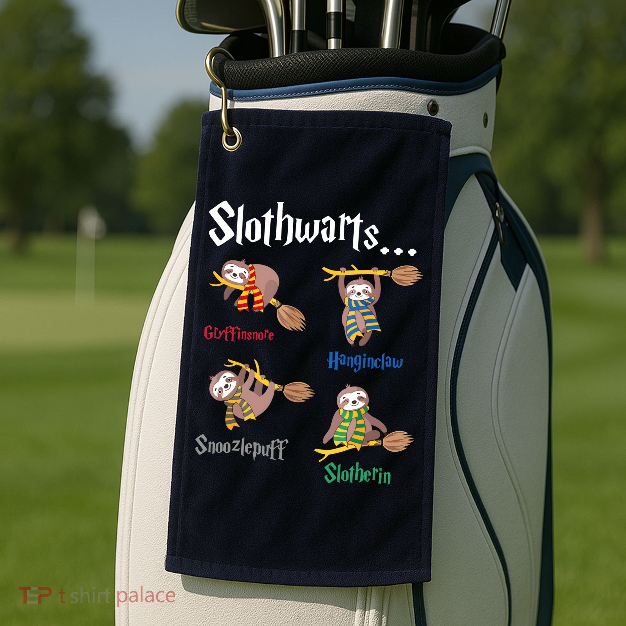 Harry Slothwarts Funny Birthday Gift Sloth Golf Towel