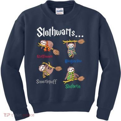 Harry Slothwarts Funny Birthday Gift Sloth Kids Sweatshirt