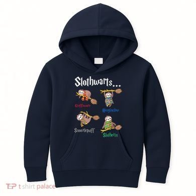 Harry Slothwarts Funny Birthday Gift Sloth Kids Hoodie