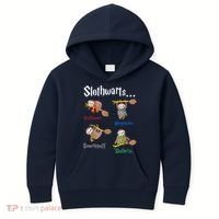 Harry Slothwarts Funny Birthday Gift Sloth Kids Hoodie thumb 0