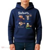 Harry Slothwarts Funny Birthday Gift Sloth Kids Hoodie thumb 4