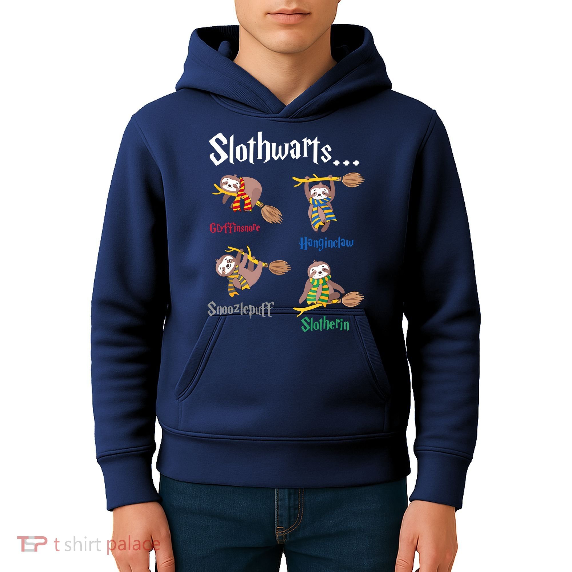 Harry Slothwarts Funny Birthday Gift Sloth Kids Hoodie