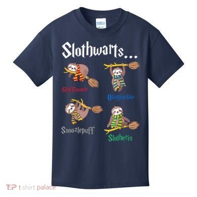 Harry Slothwarts Funny Birthday Gift Sloth Kids T-Shirt