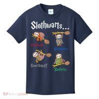 Harry Slothwarts Funny Birthday Gift Sloth Kids T-Shirt thumb 0