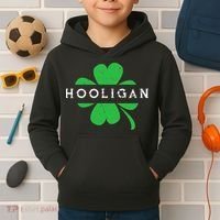 Hooligan Squad Funny St. Patrick's Day Irish Matching Group Kids Hoodie thumb 2