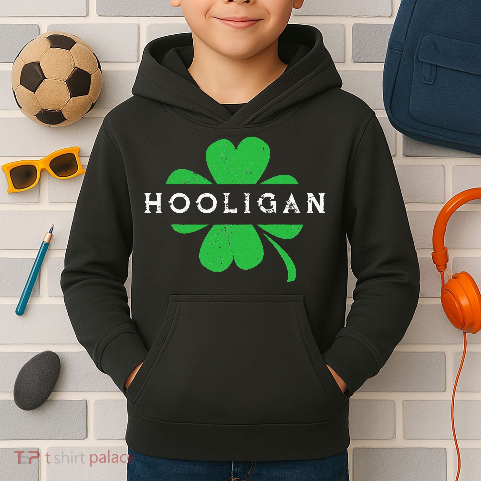 Hooligan Squad Funny St. Patrick's Day Irish Matching Group Kids Hoodie