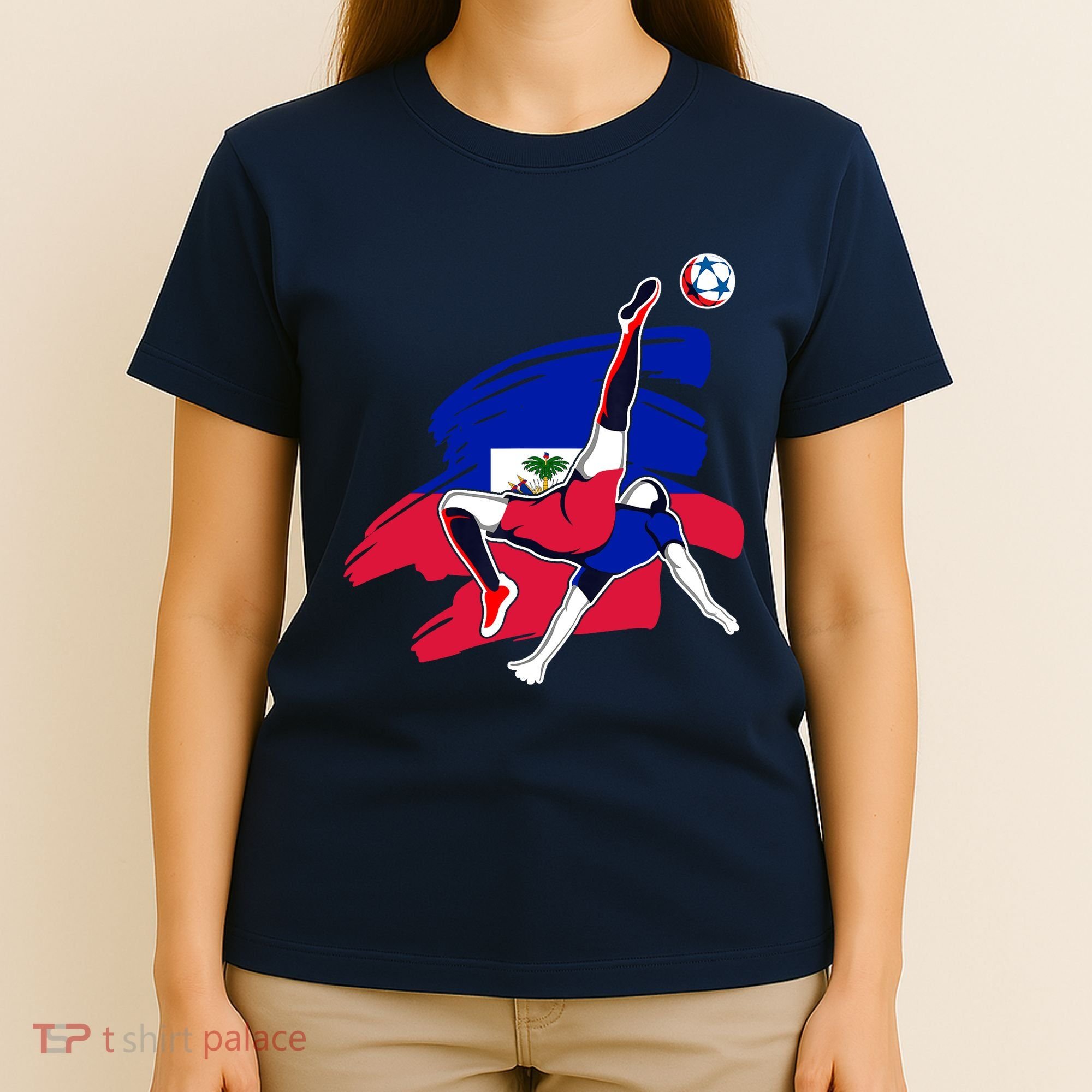 Haiti Soccer Fans Jersey Pride Proud Haitian Football Lovers T-Shirt