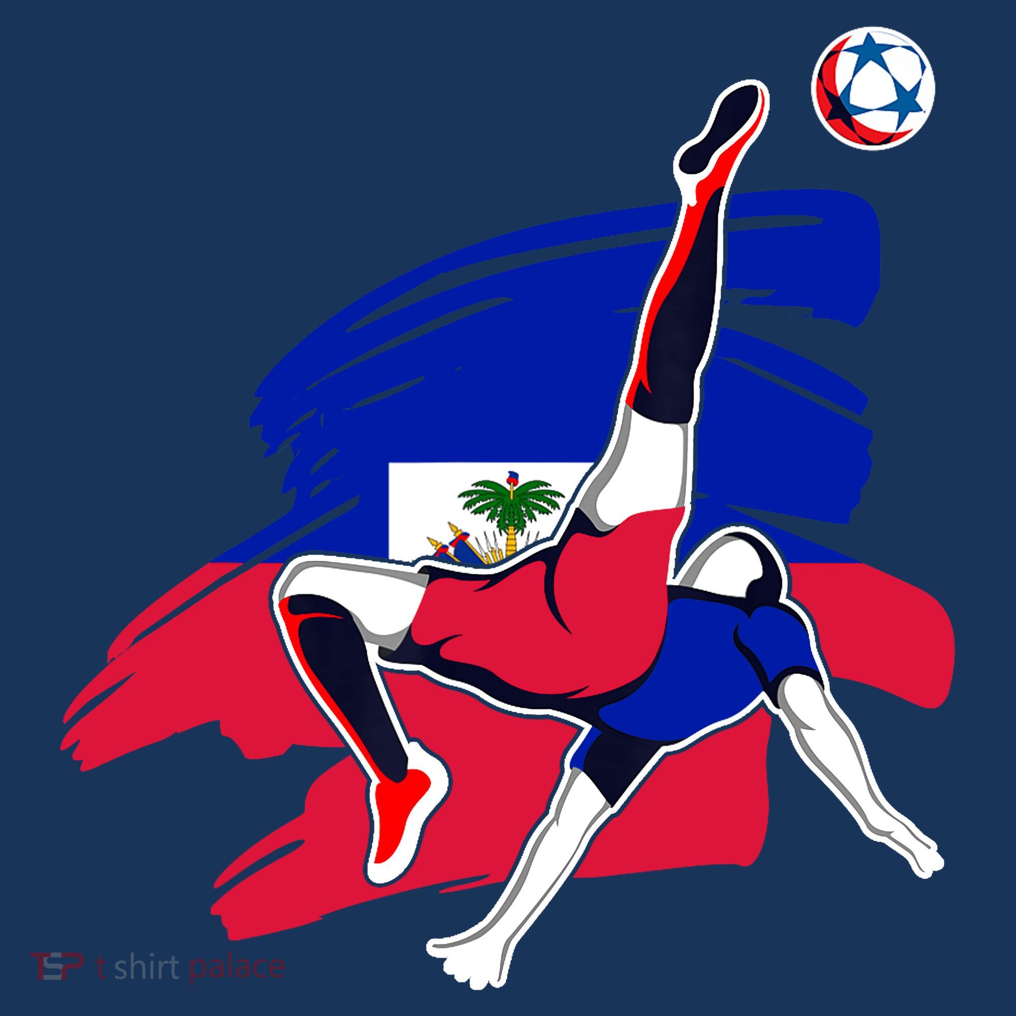 Haiti Soccer Fans Jersey Pride Proud Haitian Football Lovers T-Shirt