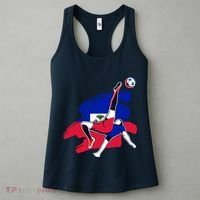 Haiti Soccer Fans Jersey Pride Proud Haitian Football Lovers Women's Tank Top thumb 3