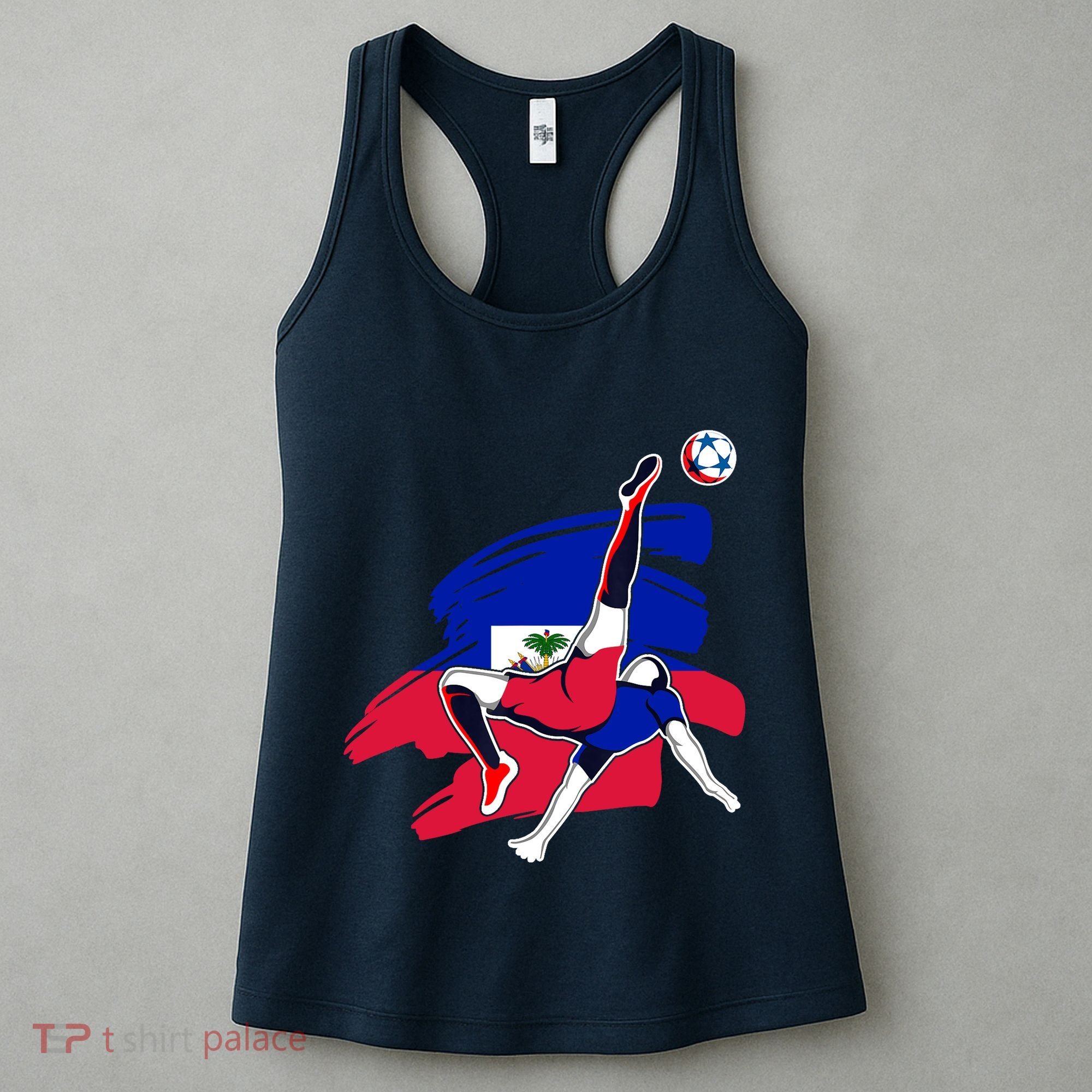 Haiti Soccer Fans Jersey Pride Proud Haitian Football Lovers Women's Tank Top