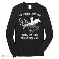 Horse Shirts For Women: Into The Forest I Go Horse Riding TShirt Long Sleeve Shirt thumb 0