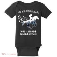 Horse Shirts For Women: Into The Forest I Go Horse Riding TShirt Baby Bodysuit thumb 0