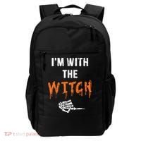 Halloween Shirt For Husbands I'm With The Witch She Be Crazy Backpack thumb 0