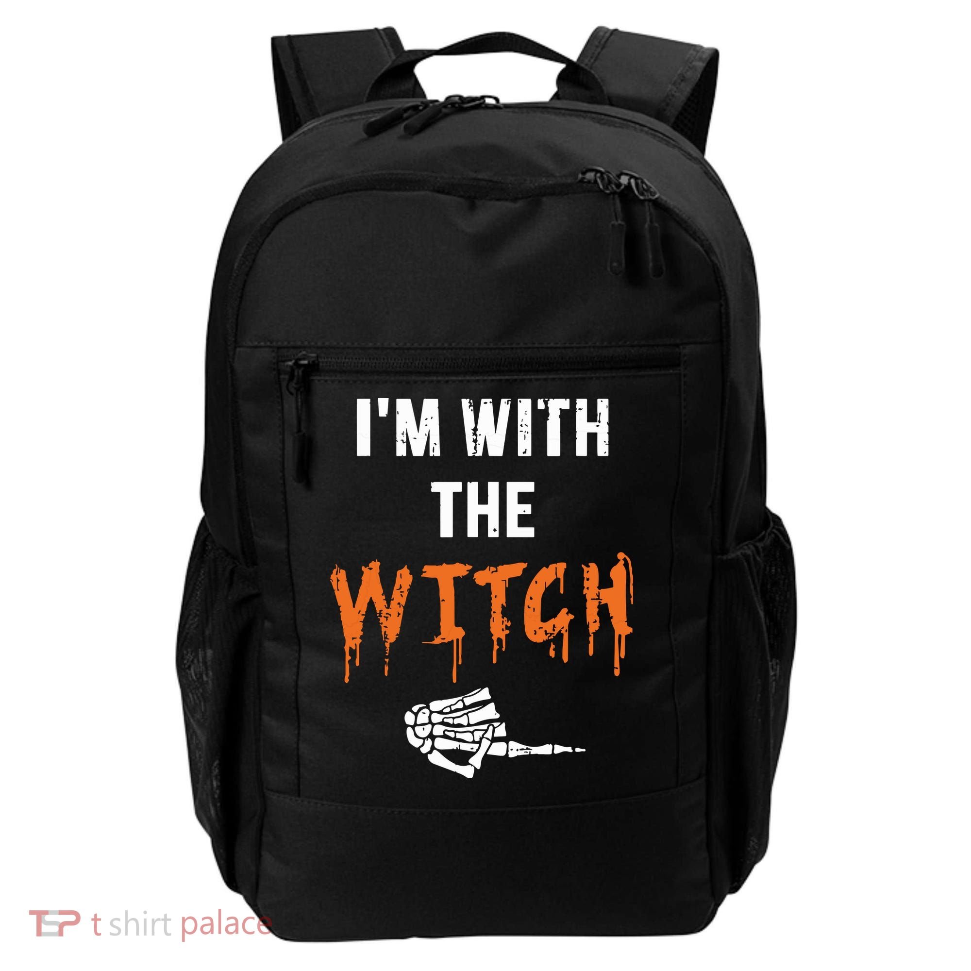 Halloween Shirt For Husbands I'm With The Witch She Be Crazy Backpack