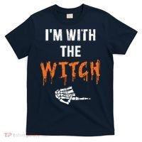 Halloween Shirt For Husbands I'm With The Witch She Be Crazy T-Shirt thumb 0