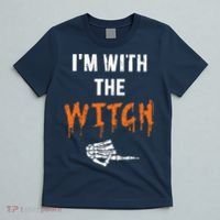 Halloween Shirt For Husbands I'm With The Witch She Be Crazy T-Shirt thumb 5