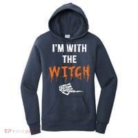 Halloween Shirt For Husbands I'm With The Witch She Be Crazy Women's Hoodie thumb 0