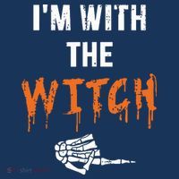 Halloween Shirt For Husbands I'm With The Witch She Be Crazy Mousepad thumb 1