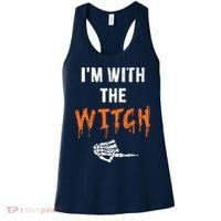 Halloween Shirt For Husbands I'm With The Witch She Be Crazy Women's Tank Top thumb 0