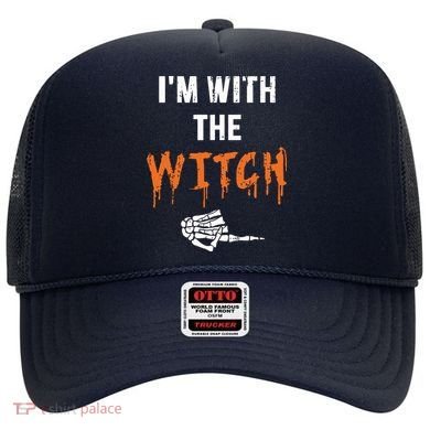Halloween Shirt For Husbands I'm With The Witch She Be Crazy Hat