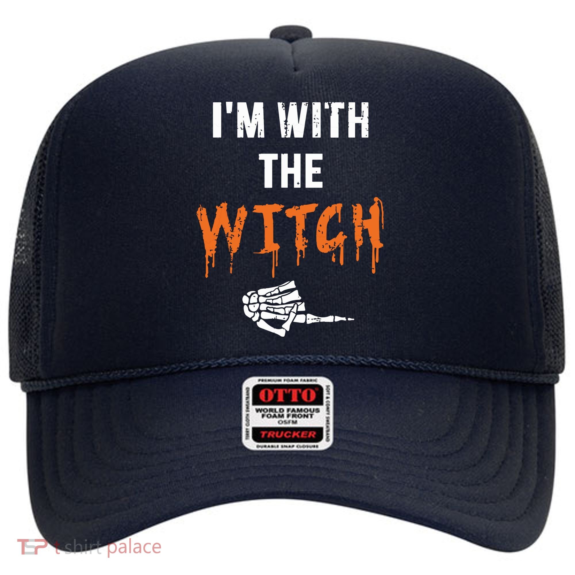 Halloween Shirt For Husbands I'm With The Witch She Be Crazy Hat