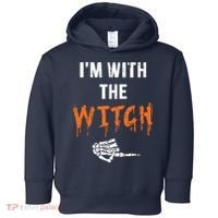 Halloween Shirt For Husbands I'm With The Witch She Be Crazy Toddler Hoodie thumb 0