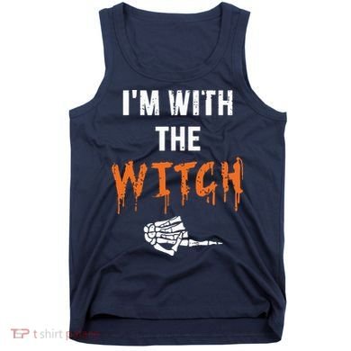 Halloween Shirt For Husbands I'm With The Witch She Be Crazy Tank Top