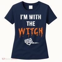 Halloween Shirt For Husbands I'm With The Witch She Be Crazy Women's T-Shirt thumb 0
