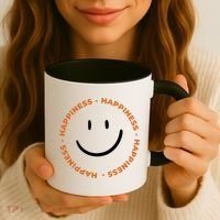 Happiness Smiley Face Be Happy Inspirational Coffee Mug thumb 3