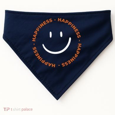 Happiness Smiley Face Be Happy Inspirational USA-Made Doggie Bandana