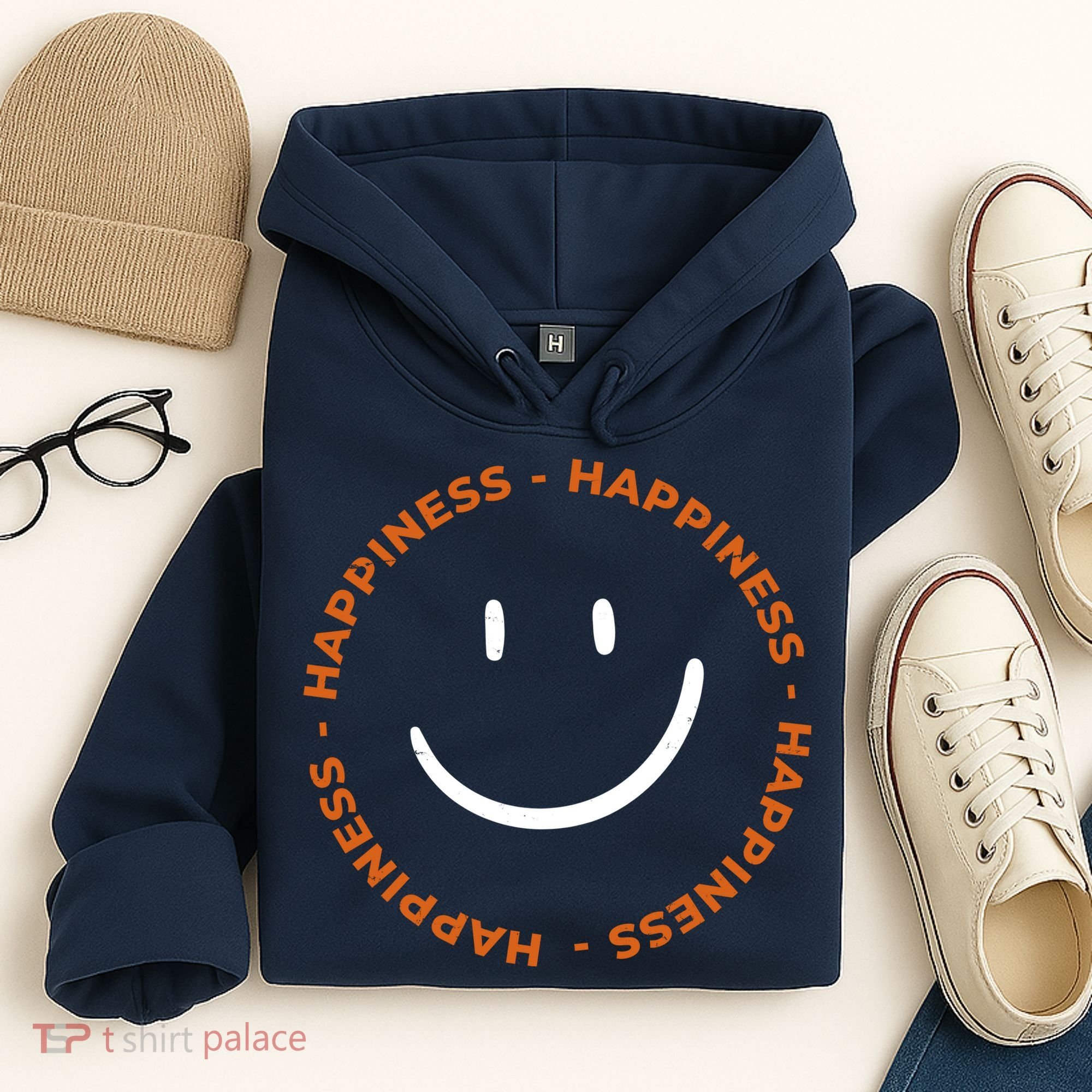 Happiness Smiley Face Be Happy Inspirational Hoodie