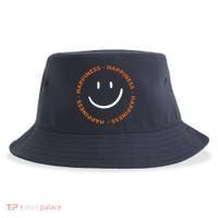 Happiness Smiley Face Be Happy Inspirational Sustainable Bucket Hat thumb 0
