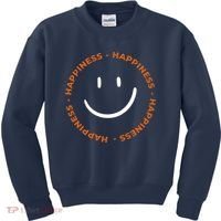 Happiness Smiley Face Be Happy Inspirational Kids Sweatshirt thumb 0