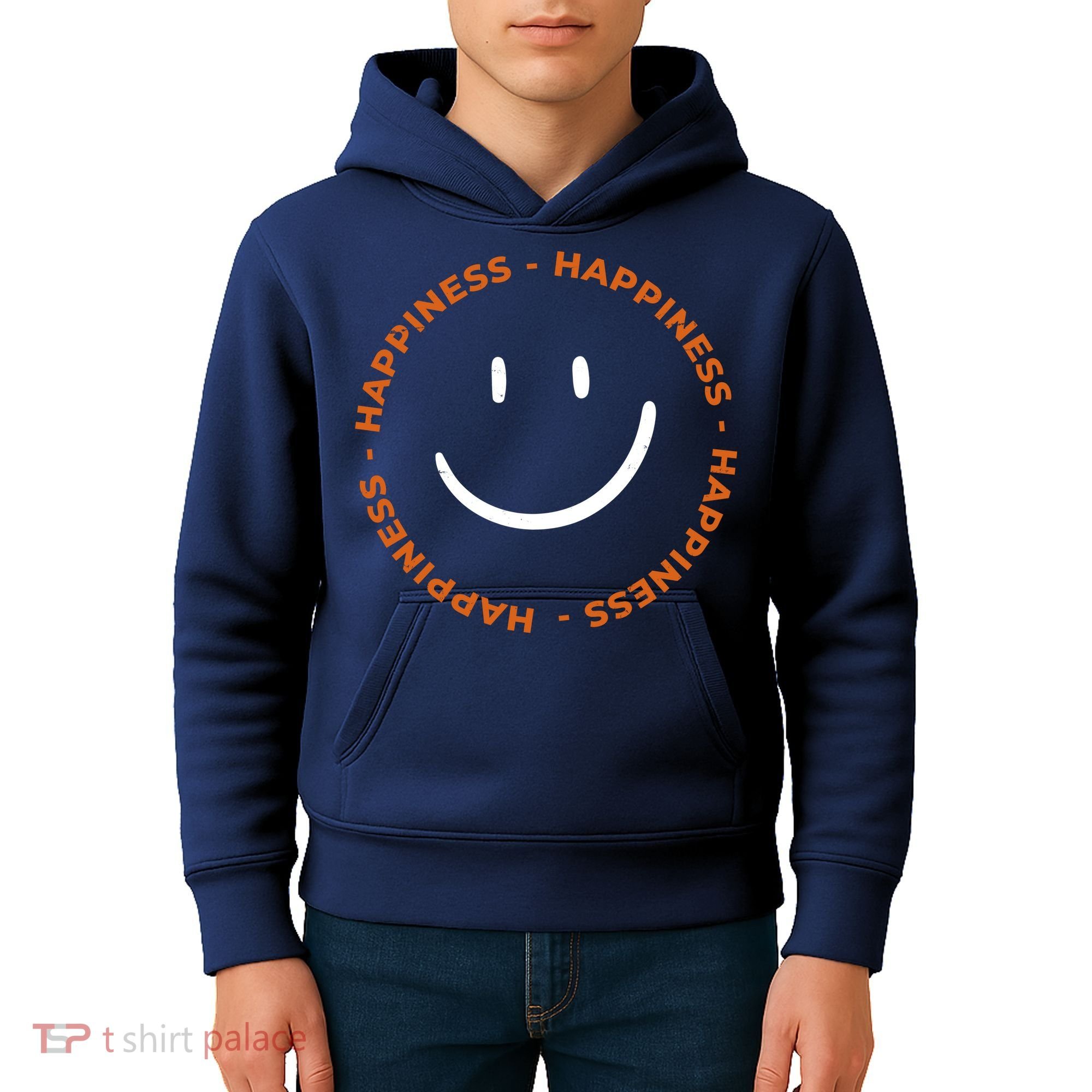 Happiness Smiley Face Be Happy Inspirational Kids Hoodie