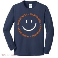 Happiness Smiley Face Be Happy Inspirational Kids Long Sleeve Shirt thumb 0