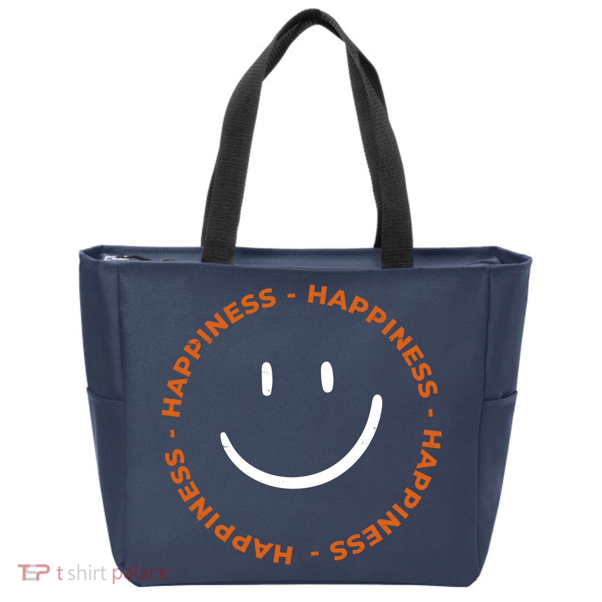 Happiness Smiley Face Be Happy Inspirational Tote Bag