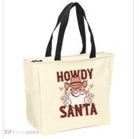 Howdy Santa Funny Christmas Holiday Tote Bag thumb 2