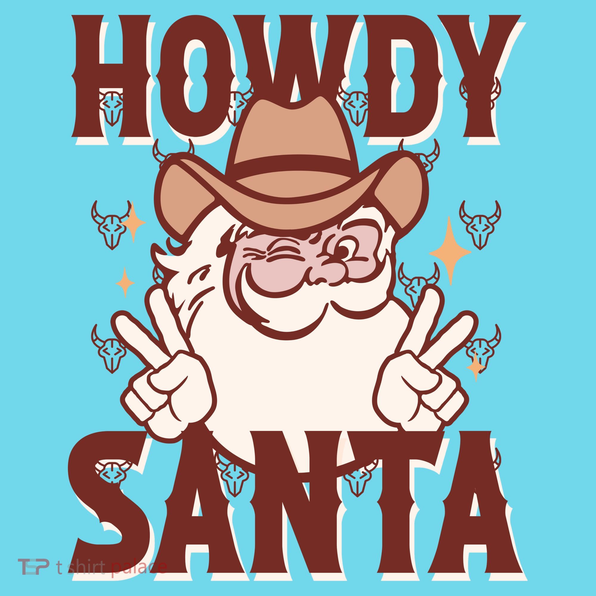 Howdy Santa Funny Christmas Holiday Long Sleeve Shirt