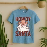 Howdy Santa Funny Christmas Holiday T-Shirt thumb 2