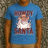 Howdy Santa Funny Christmas Holiday T-Shirt thumb 3