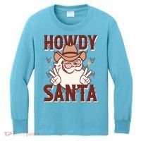 Howdy Santa Funny Christmas Holiday Kids Long Sleeve Shirt thumb 0
