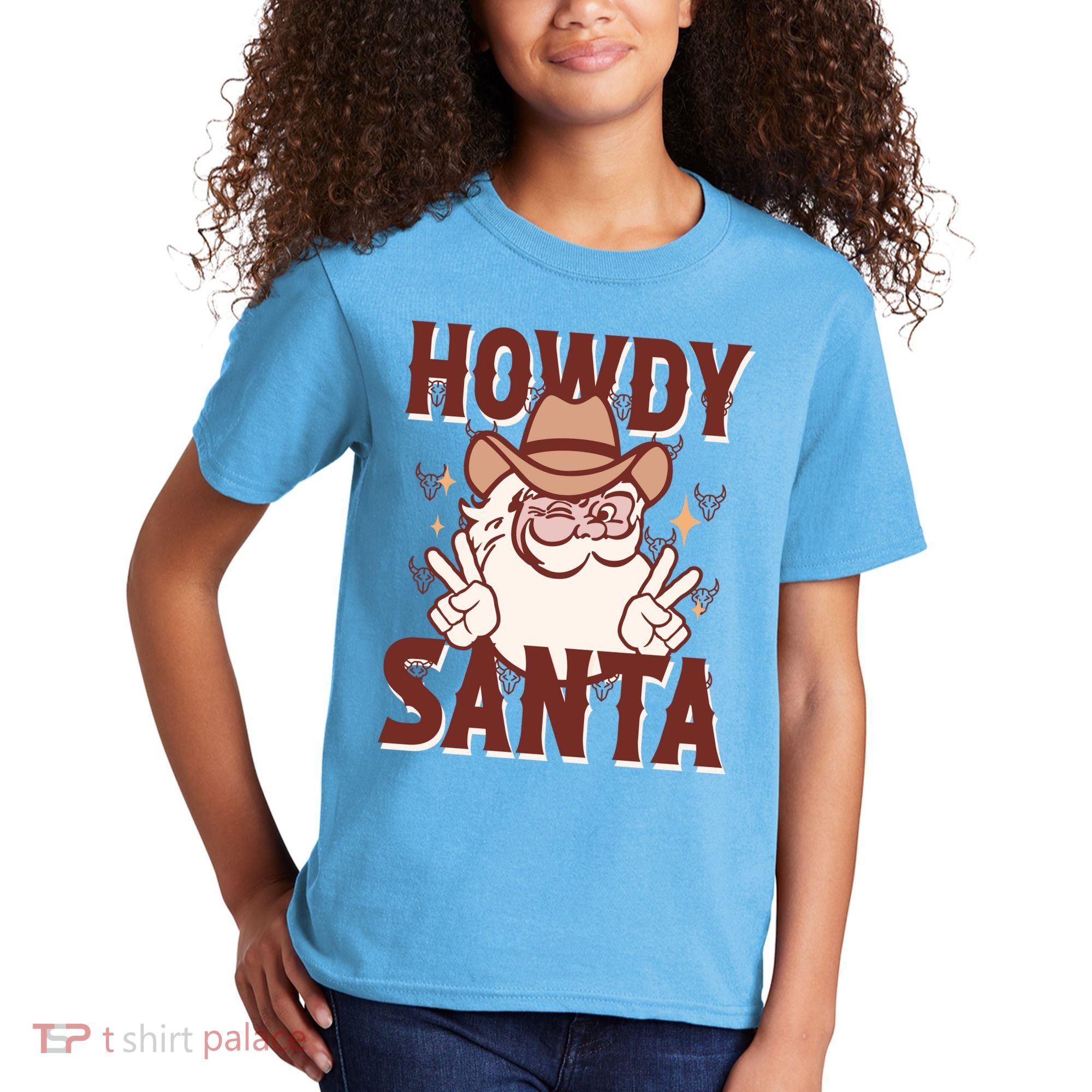 Howdy Santa Funny Christmas Holiday Kids T-Shirt