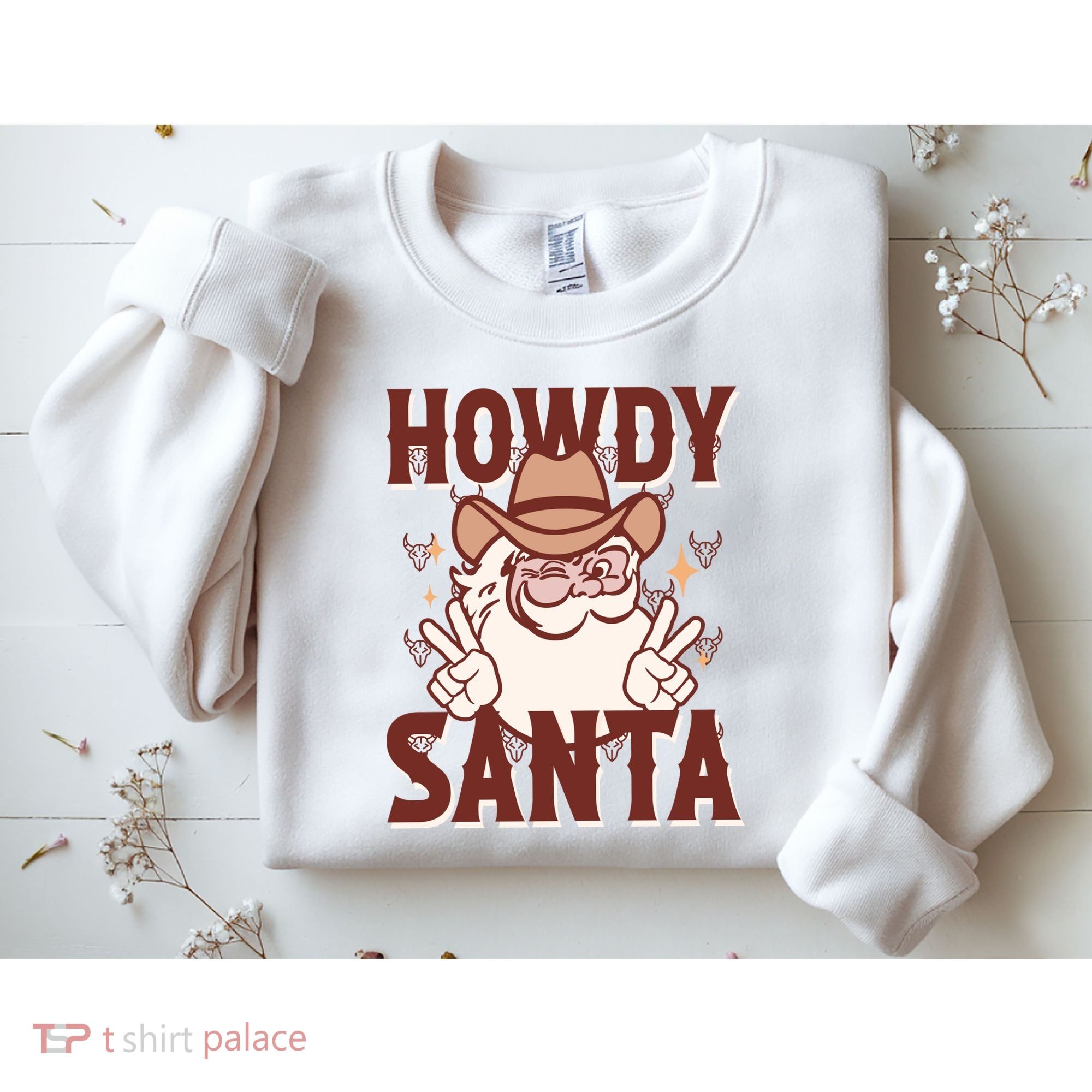Howdy Santa Funny Christmas Holiday Sweatshirt