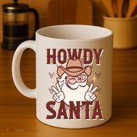Howdy Santa Funny Christmas Holiday Coffee Mug thumb 4