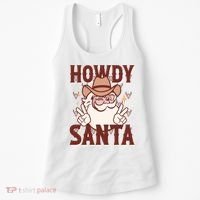 Howdy Santa Funny Christmas Holiday Women's Tank Top thumb 0