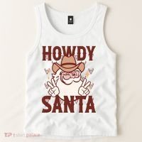 Howdy Santa Funny Christmas Holiday Tank Top thumb 2