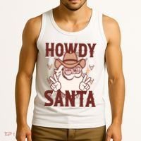 Howdy Santa Funny Christmas Holiday Tank Top thumb 3